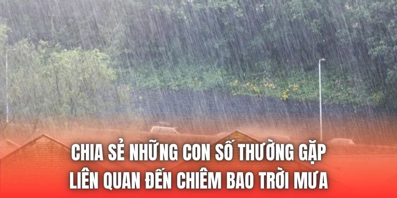 Chia sẻ những con số thường gặp liên quan đến chiêm bao trời mưa